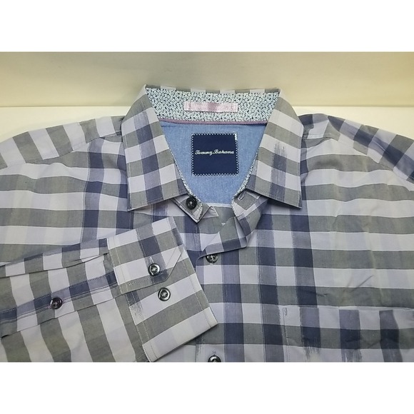 Tommy Bahama Other - Tommy Bahama Mens Large Long Sleeve Button Up Striped Plaid Shirt